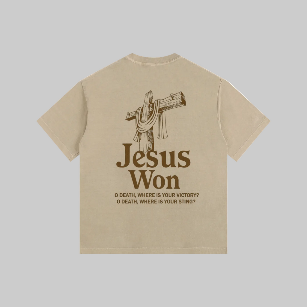 "Jesus Won" Oversized Cotton T-Shirt
