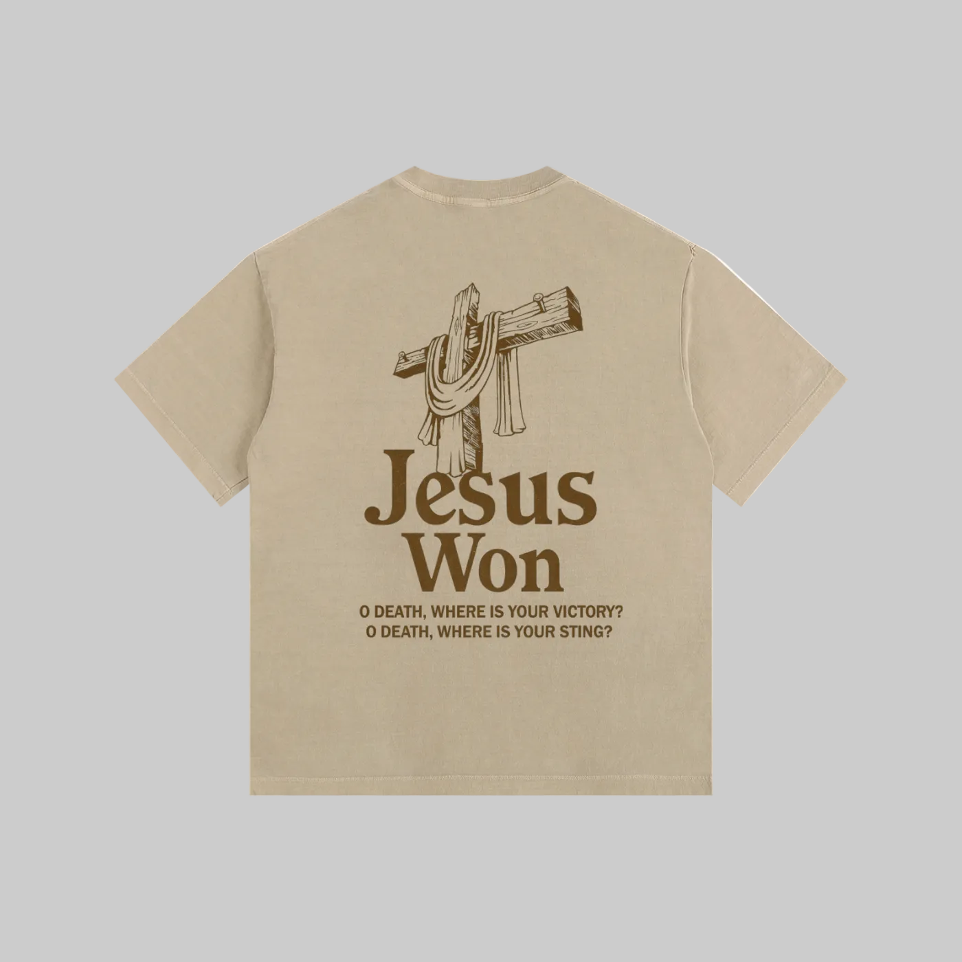 "Jesus Won" Oversized Cotton T-Shirt