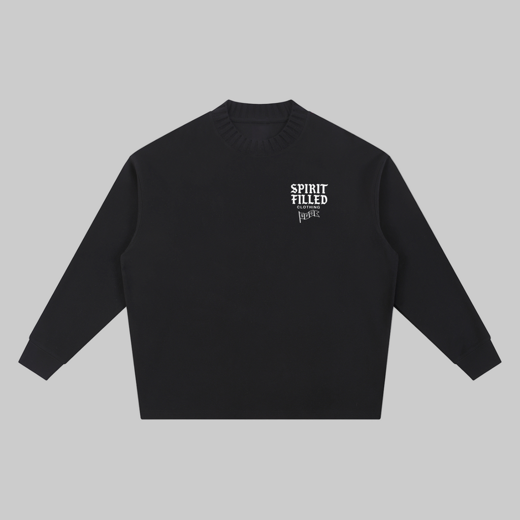 "Spirit Filled" Knitted Neck Sweatshirt