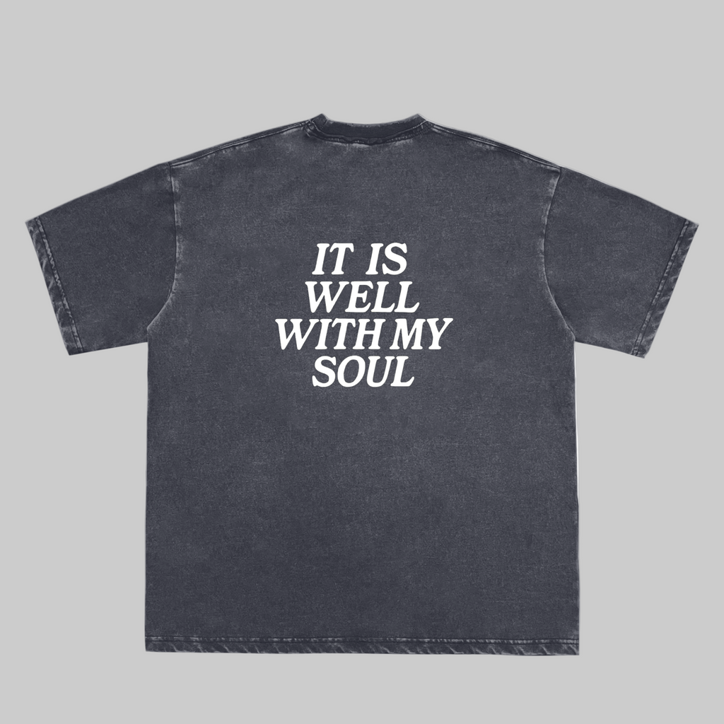 "It is Well" Oversized snow washed T-Shirt